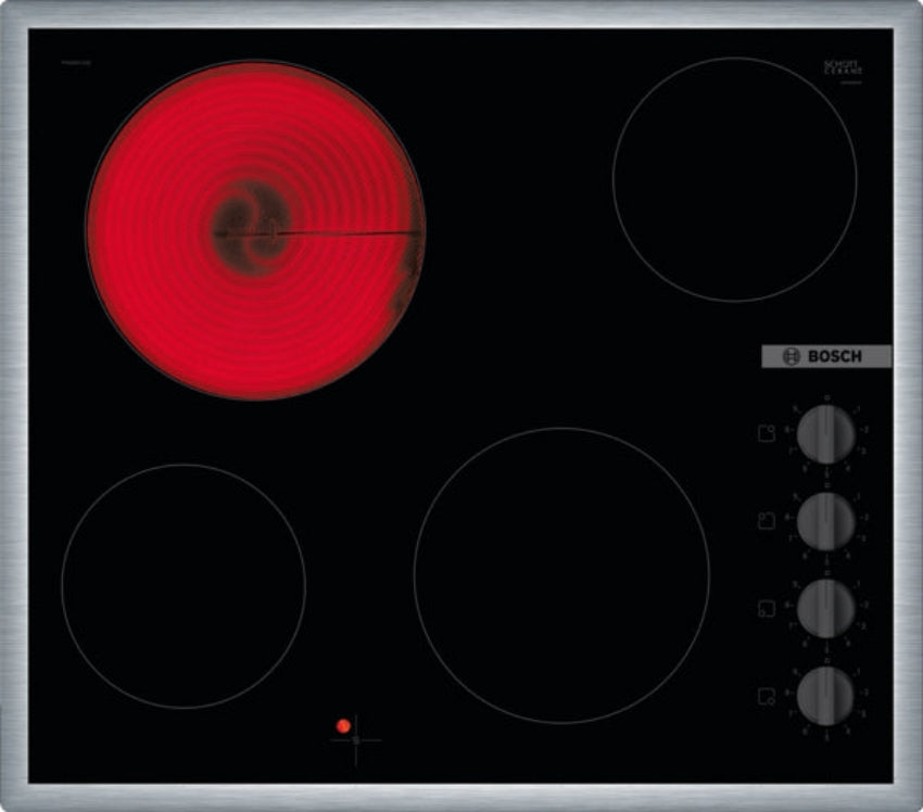 Bosch electric cooktop with red hot element