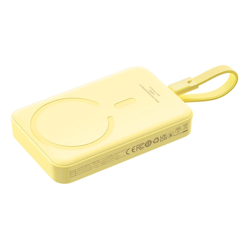 Baseus Magnetic Mini, Wireless Fast Charge Power Bank Type-C Edition, 10000Mah, Yellow