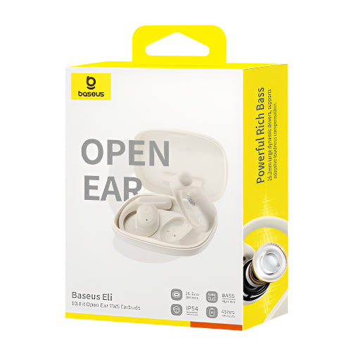 Baseus Eli 10i Fit Open-Ear TWS Earbuds, Stellar White