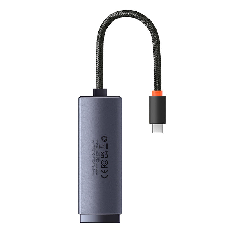 Baseus Lite Series Ethernet Adapter Type-C & Lan Port, Grey