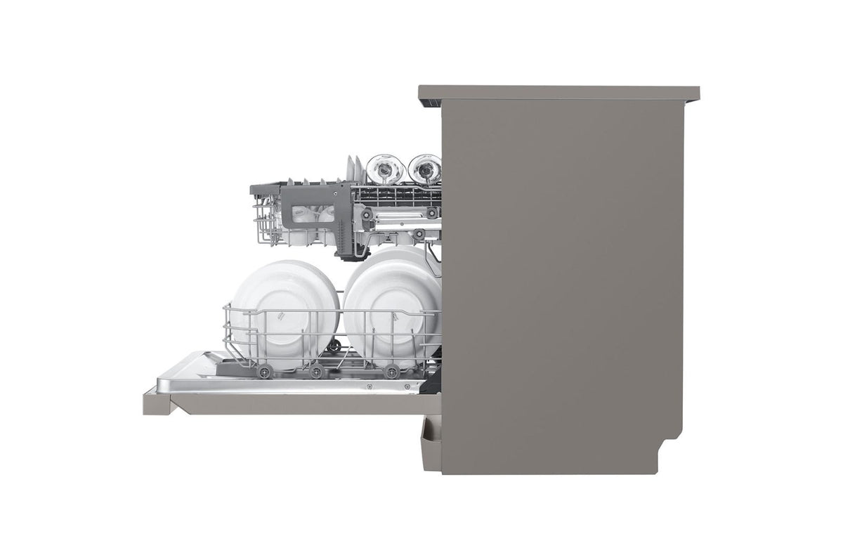 LG Free Stand Dishwasher A++, 14Sets, 9programs, Quad Washer, Platinum Silver