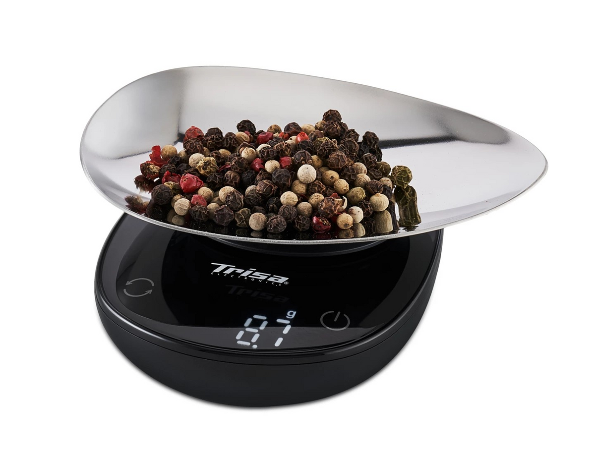 Trisa Digital Kitchen Scale, Favour Scale, Black
