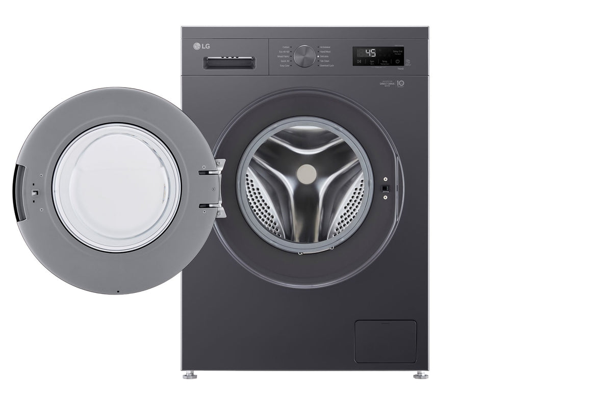 LG Front Load Washing Machine A+++, 8KG, 1200RPM, Midnight Black