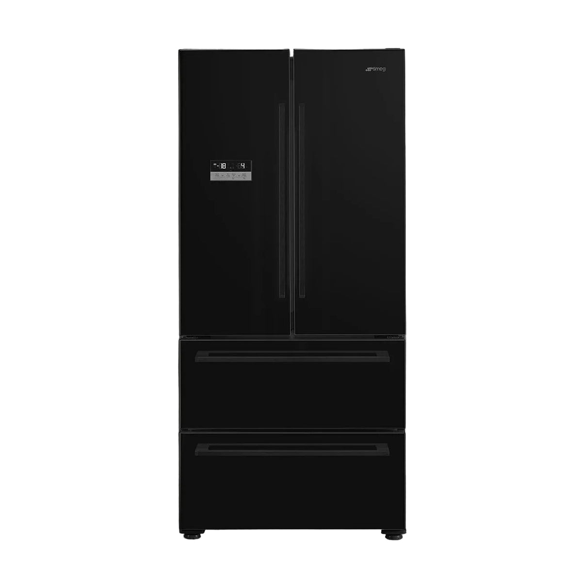 Smeg Side By Side Freestanding Refrigerator A++, French Door, 539Lit, Black