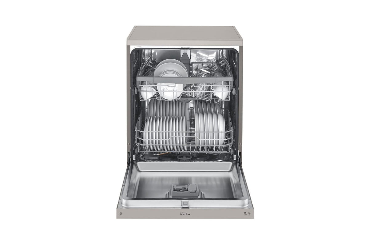 LG Free Stand Dishwasher A++, 14Sets, 9programs, Quad Washer, Platinum Silver