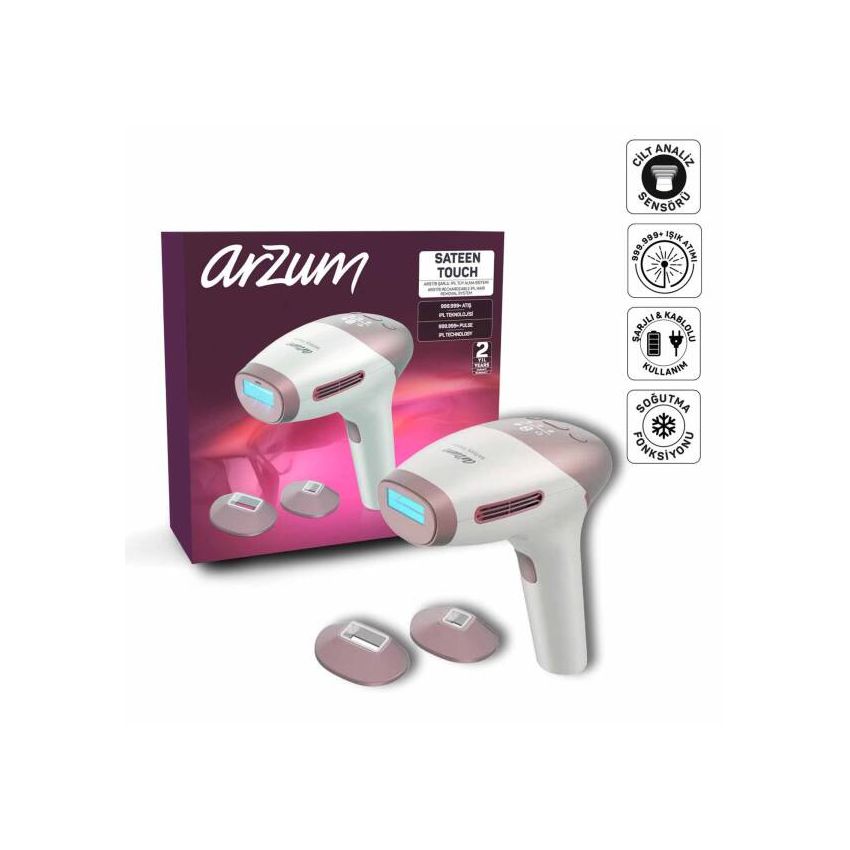 Arzum Hair Removal Sateen Touch Pro Ipl, 48Watts, Rose Gold