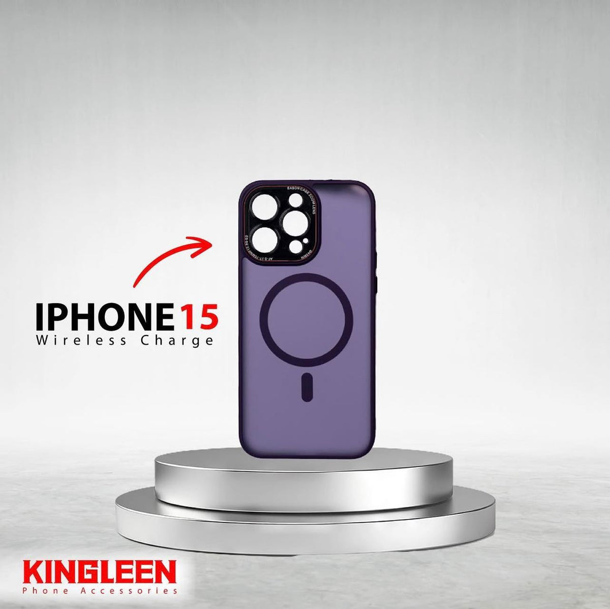 King Leen Cover iPhone 15, Close Camera, Multicolour