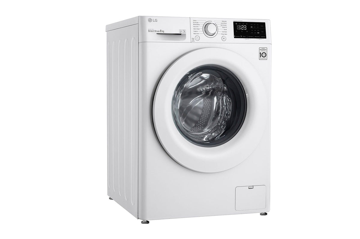 LG Front Load Washing Machine A+++, 8KG, 1200RPM, White