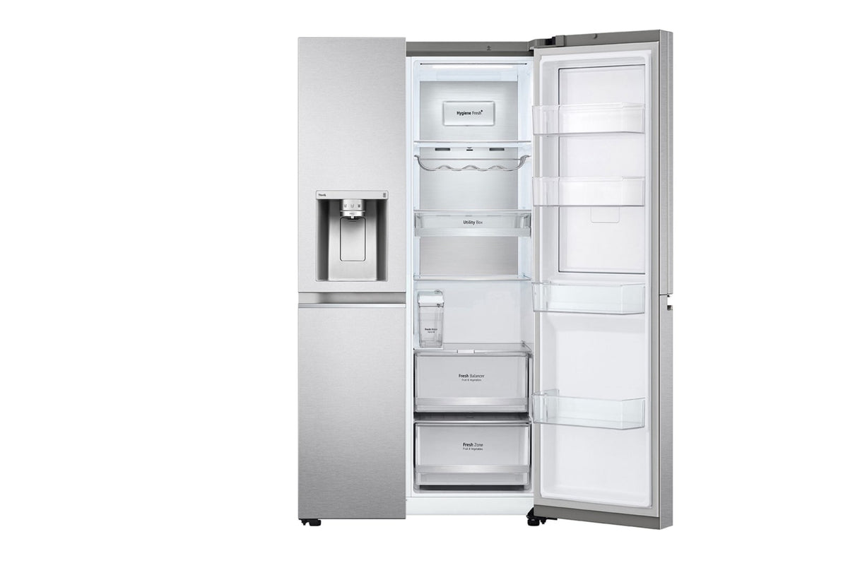 LG Side by Side Refrigerators, 674Lit, Linear Compressor, Door in Door, Silver