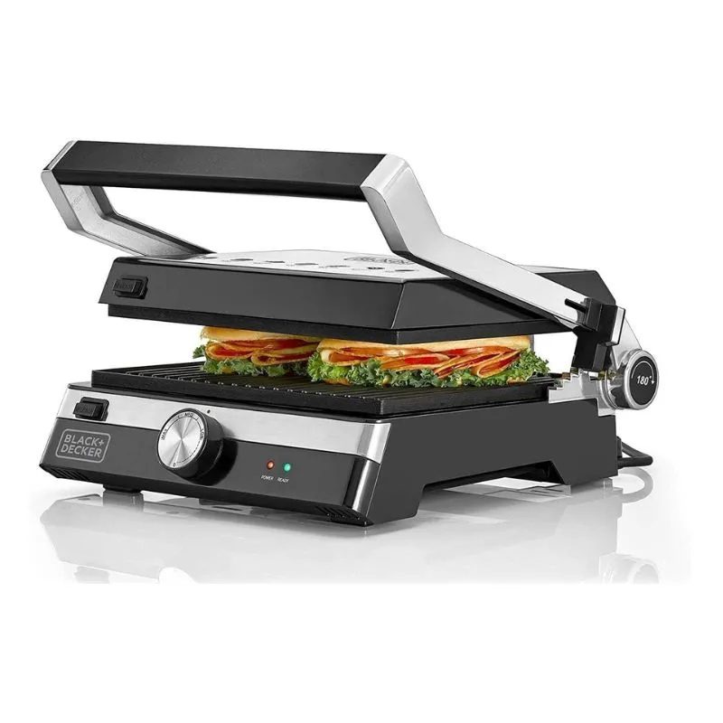 Black & Decker Grill, Non-Stick, 2000Watts, Stainless Steel