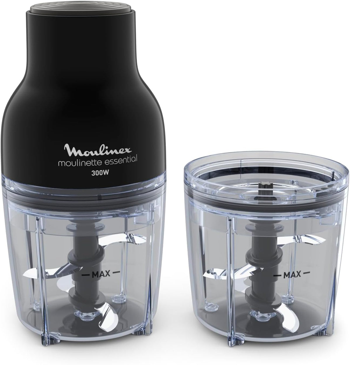 Moulinex Chopper Moulinette Essential, 4Blades, 2*0.4Lit, 300Watts, Stainless Steel