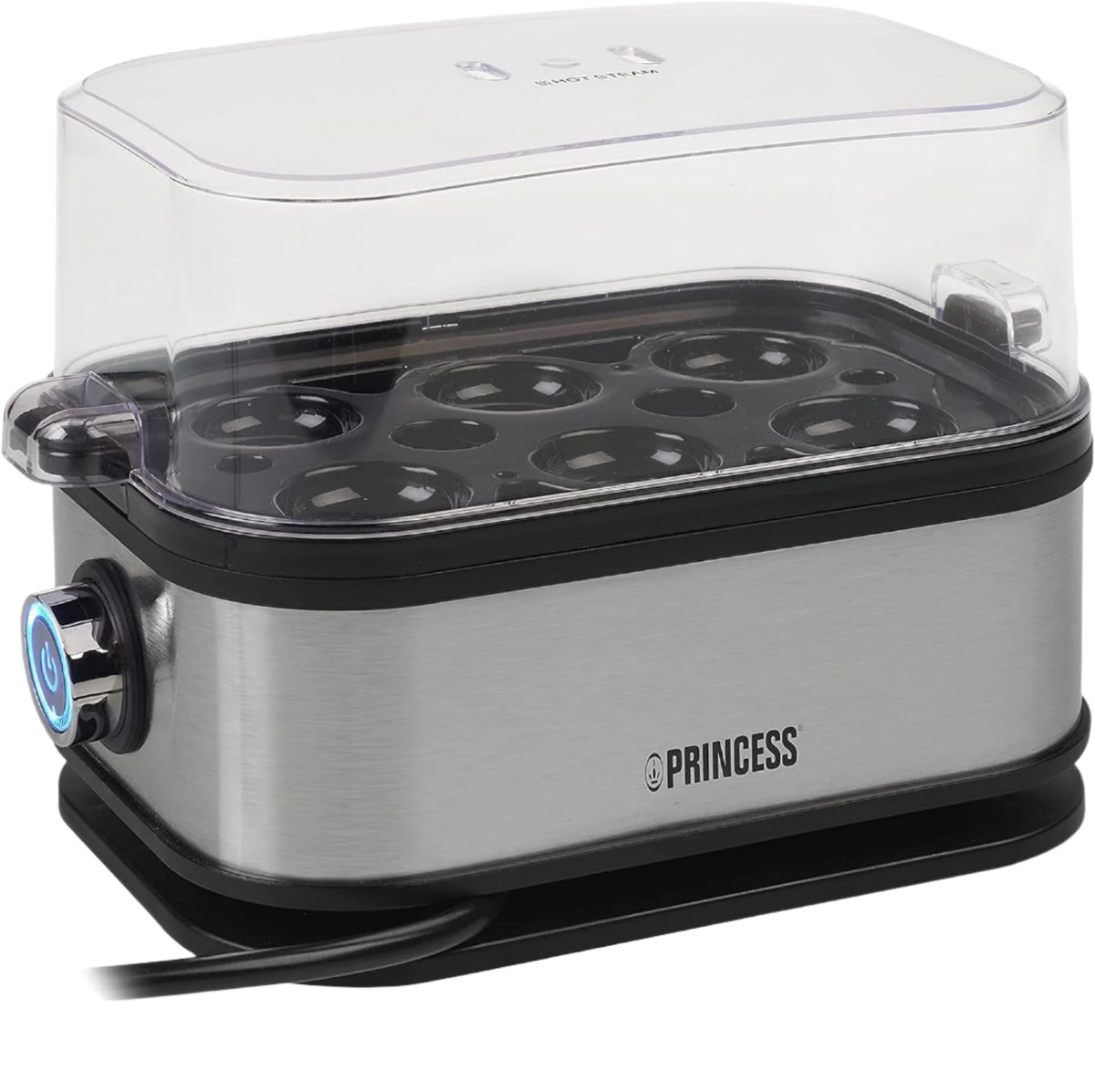 Princess brand egg cooker on a white background