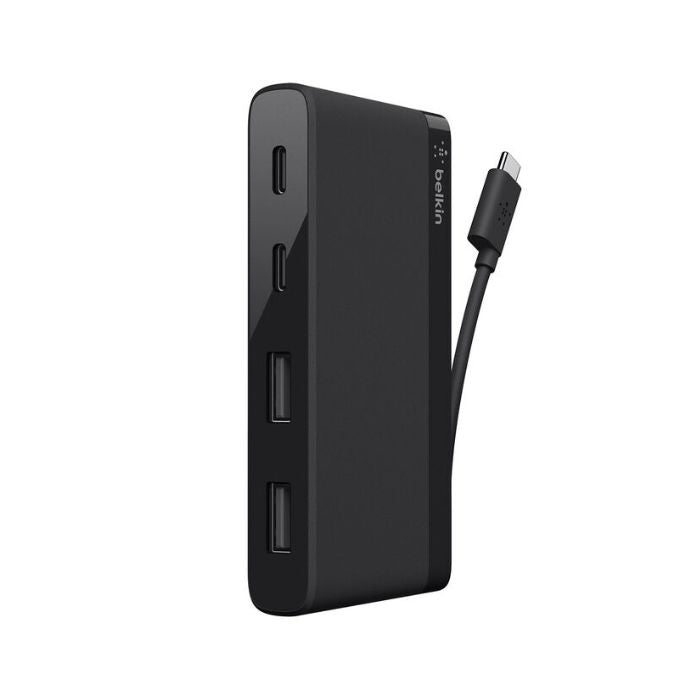 Belkin USB-C 4-Port Mini Hub, 5Gbps Data Transfer Speeds (shared), Black