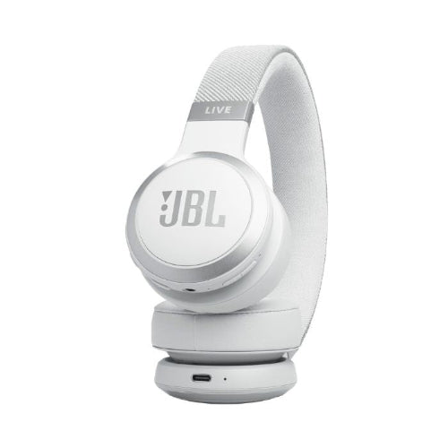 JBL Live 670NC Wireless Over-Ear ANC Headphones, White