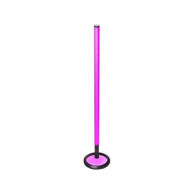 Neon sign with pink tube on a white background
