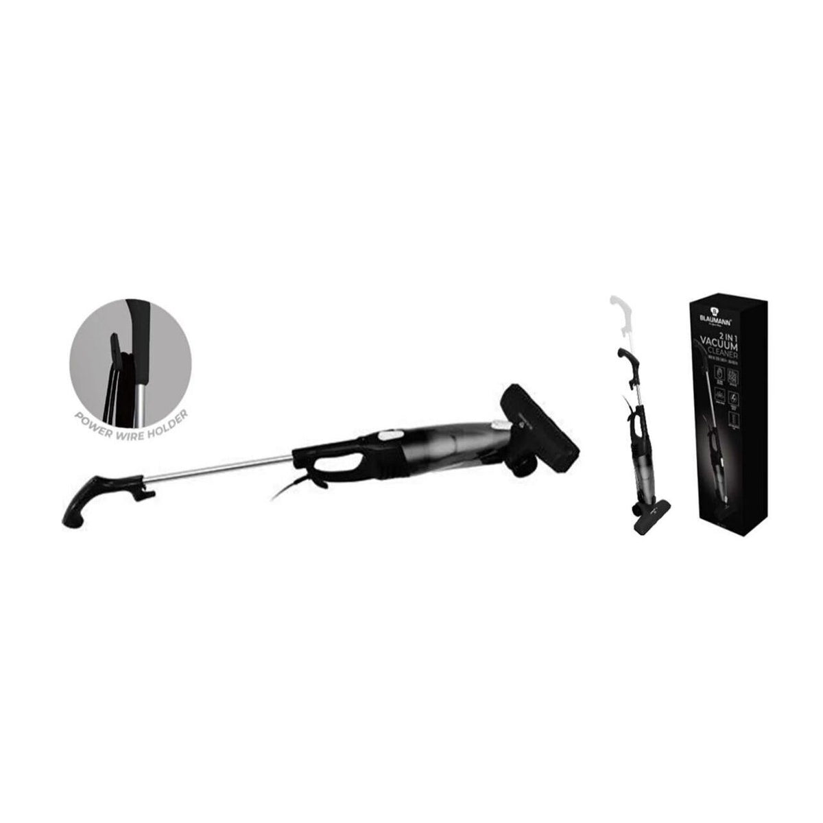 Berlinger Haus Blauman Upright Vacuum Cleaner, 1Lit, 600Watts, Black
