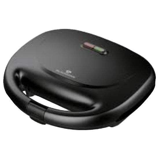 Black sandwich toaster on a white background