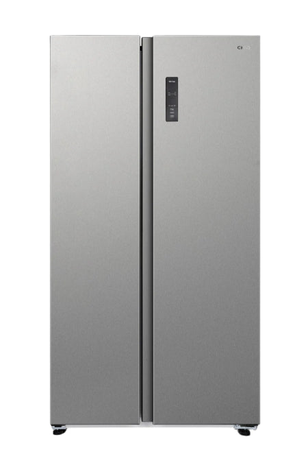 CHiQ Side by Side Refrigerator A+, 525Lit, No Forest, Fast Cooling System, Glass Shelf, Inox