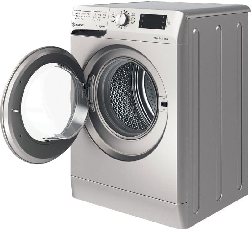 Indesit Front Load Washing Machine A+++, Inverter, 7KG, 1200RPM, Silver