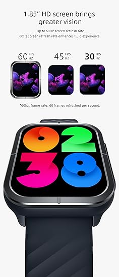Mibro Smart Watch, 1.85 Inch HD, Touch Screen Black