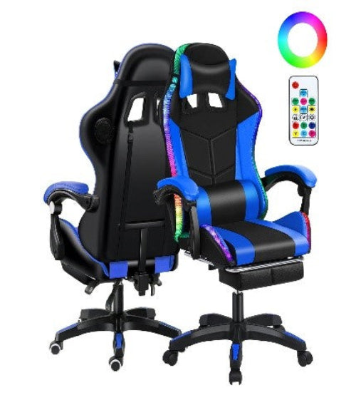 Chaho Gaming Chair with RGB Light, Footrest and Massage