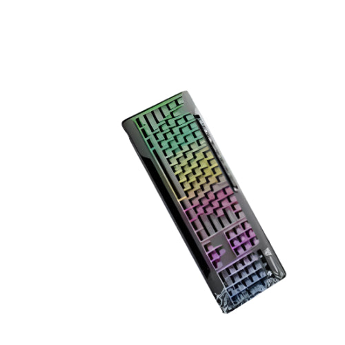 Onikuma Mechanical Gaming Keyboard, Colourful Backlight, Portable Wired Keyboard Ultra Silm, Black
