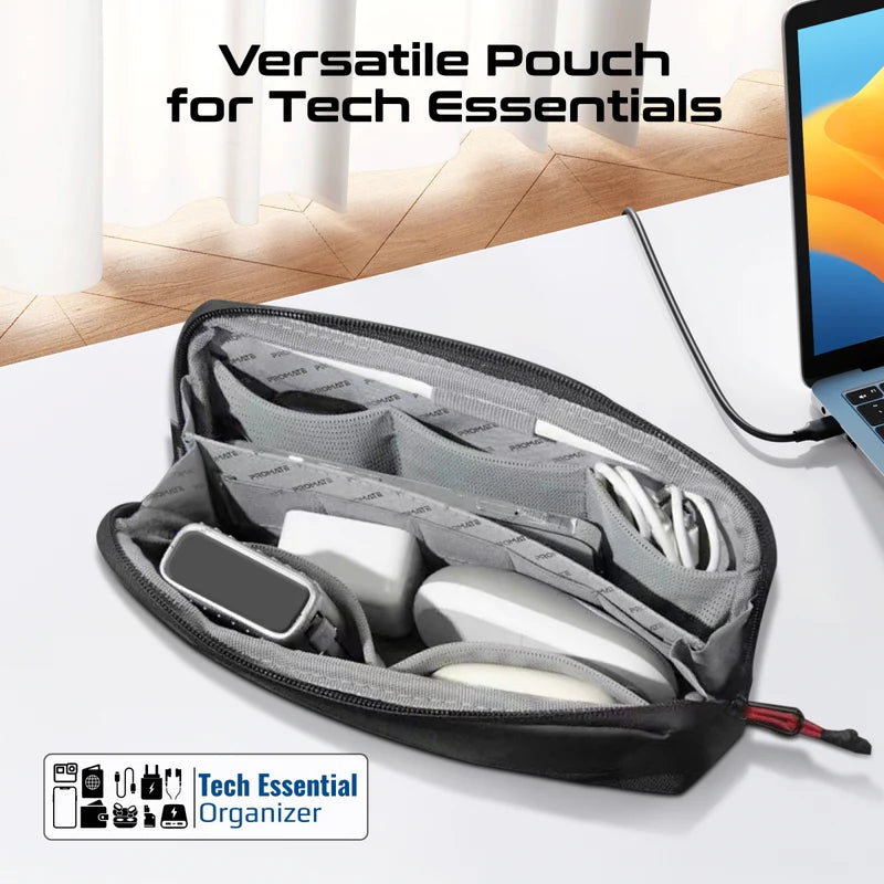 Promate Vali Light Weight, Organizer Pouch, Black