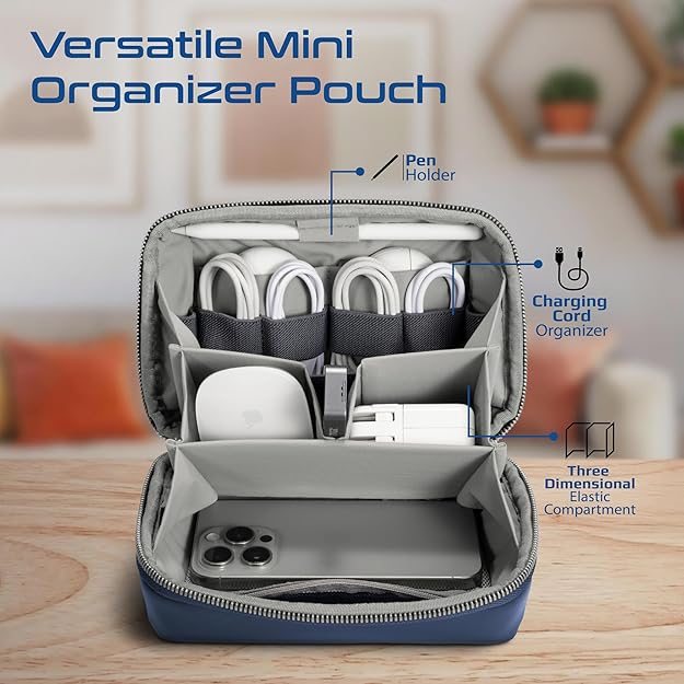 Promate Velvena Waterproof, Pouch Bag, Blue