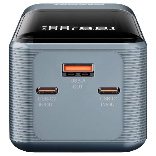 Rockrose Portable Power bank Powerade Turbo, 145Watts, 27000Mah, LED Power, Grey
