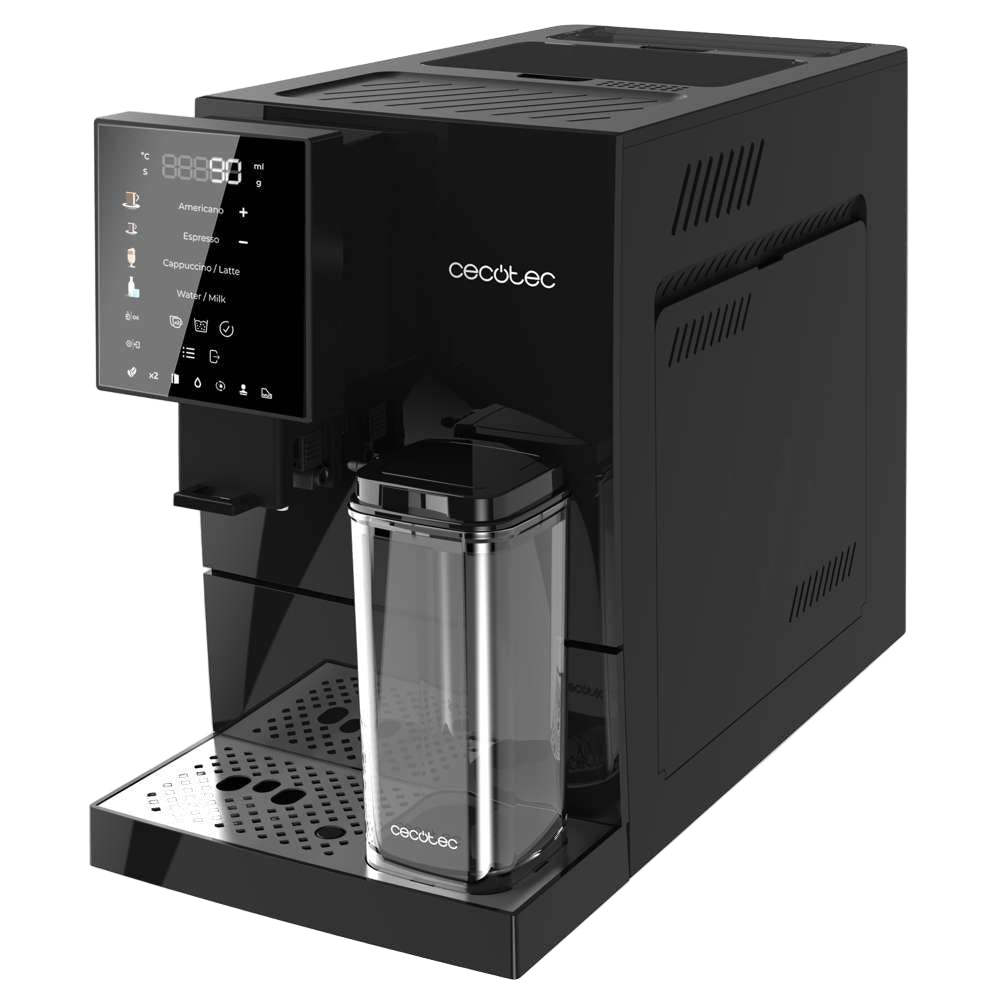 Cecotec Espresso Coffee Machine Cremmaet Compactccino, 19Bar Super Automatic with Milk tank, 1.1Lit, 1200Watts, Black