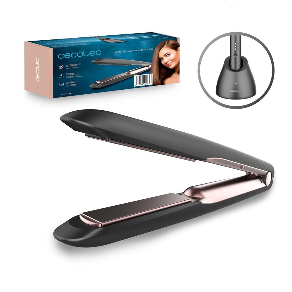 Cecotec Ritual Care Liberty Pro, Wireless Hair straightener, Grey