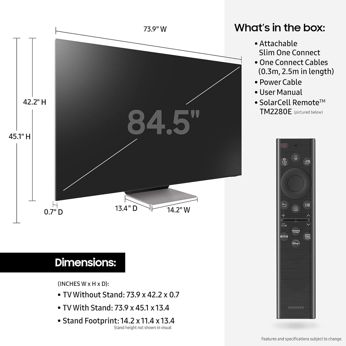 Samsung Led Tv 85Inch, Smart Neo Qled 8K, 4HDMI & 3USB, Satellite, Built-In WiFi