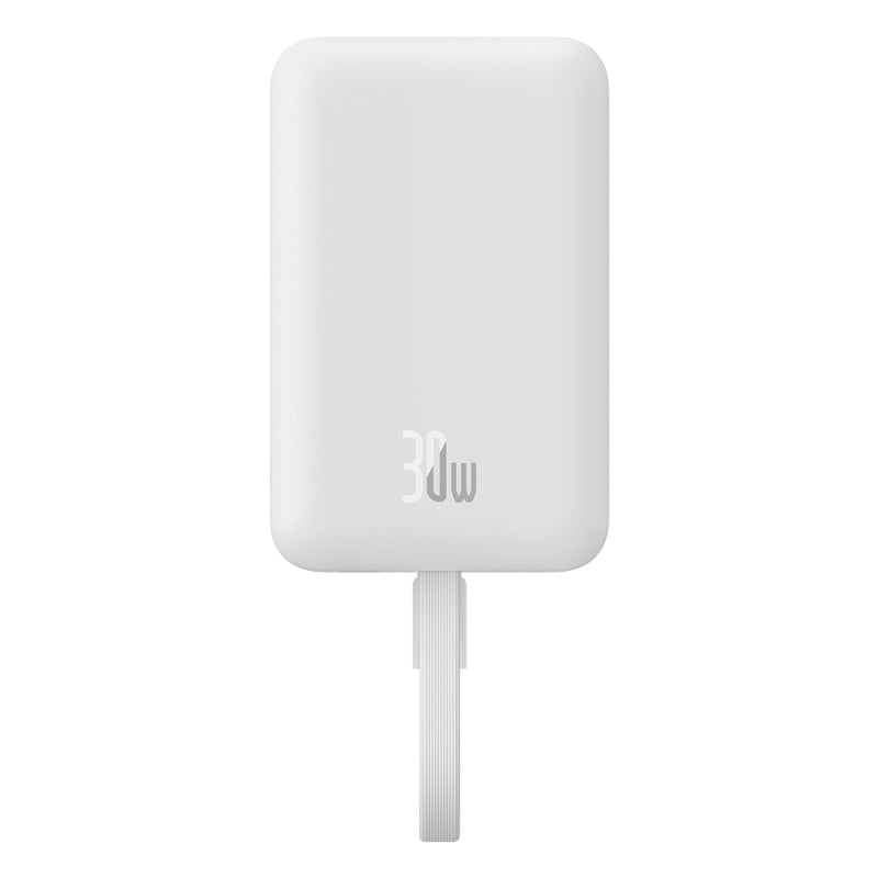 Baseus Magnetic Mini, Wireless Fast Charge Power Bank Type-C Edition, 10000Mah, White
