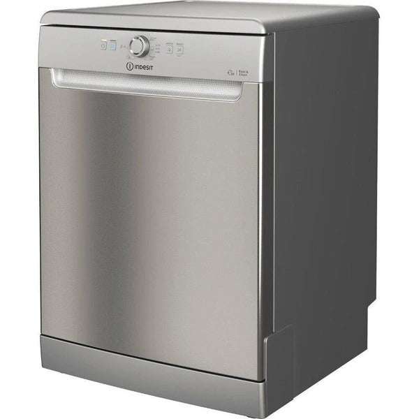 Indesit Free Stand Dishwasher A+, 2Spray, 6Programs, 13Sets, Inox